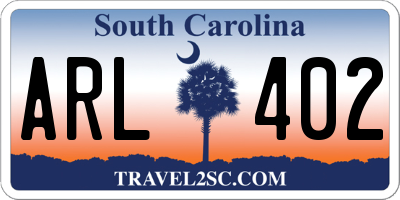 SC license plate ARL402