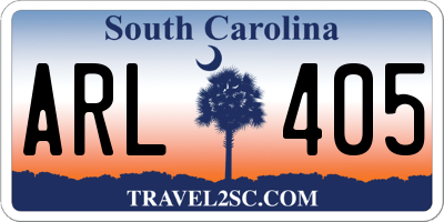 SC license plate ARL405