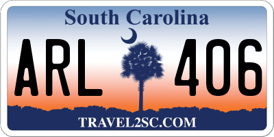 SC license plate ARL406