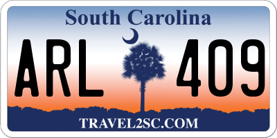 SC license plate ARL409