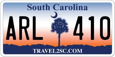 SC license plate ARL410