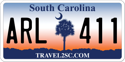 SC license plate ARL411