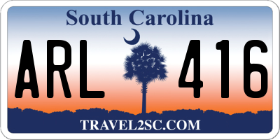 SC license plate ARL416