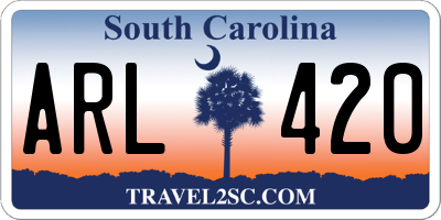 SC license plate ARL420