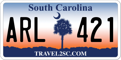SC license plate ARL421