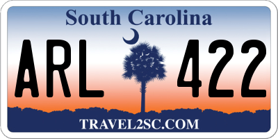 SC license plate ARL422