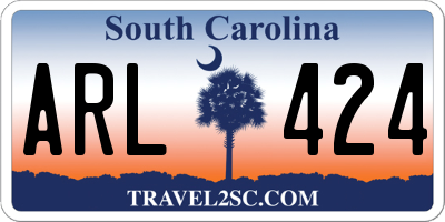 SC license plate ARL424