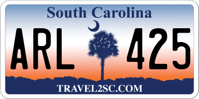 SC license plate ARL425