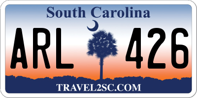 SC license plate ARL426