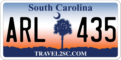 SC license plate ARL435