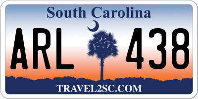 SC license plate ARL438