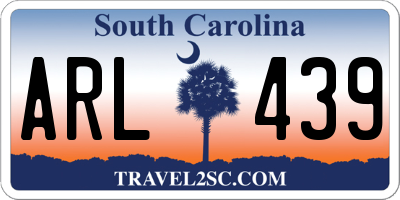 SC license plate ARL439