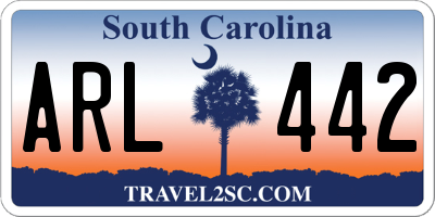 SC license plate ARL442