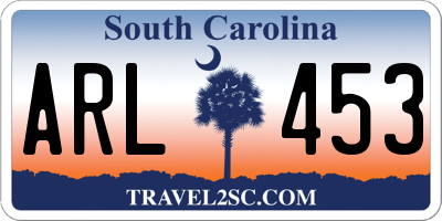 SC license plate ARL453