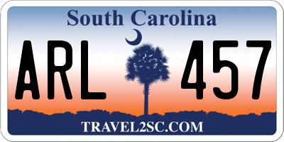 SC license plate ARL457
