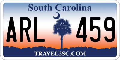 SC license plate ARL459