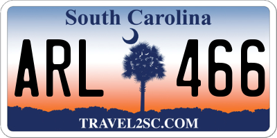 SC license plate ARL466