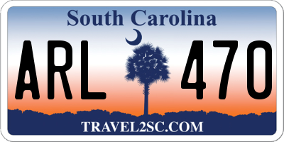 SC license plate ARL470