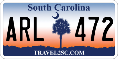SC license plate ARL472