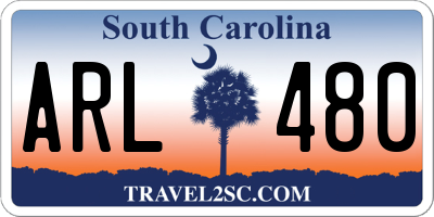 SC license plate ARL480