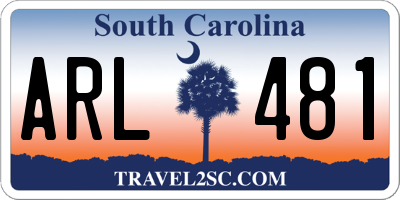 SC license plate ARL481