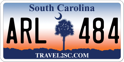 SC license plate ARL484