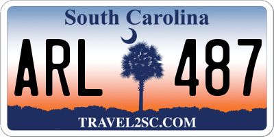 SC license plate ARL487