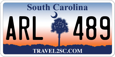 SC license plate ARL489