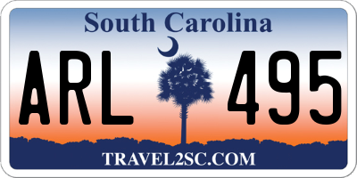 SC license plate ARL495
