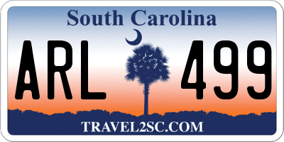 SC license plate ARL499