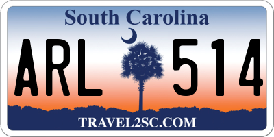 SC license plate ARL514