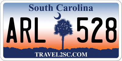 SC license plate ARL528