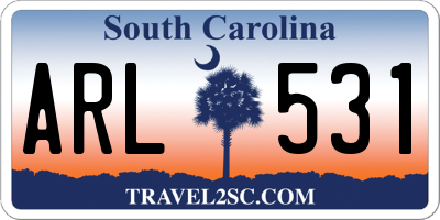 SC license plate ARL531