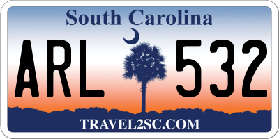 SC license plate ARL532
