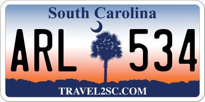 SC license plate ARL534