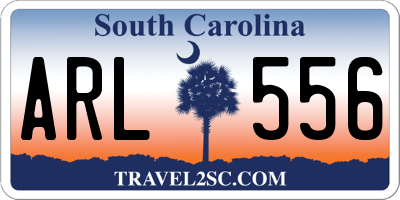 SC license plate ARL556