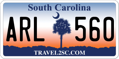 SC license plate ARL560
