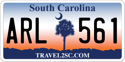 SC license plate ARL561