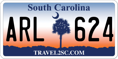 SC license plate ARL624