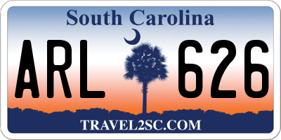 SC license plate ARL626