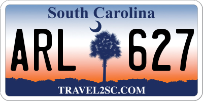 SC license plate ARL627