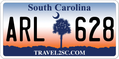 SC license plate ARL628