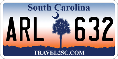 SC license plate ARL632