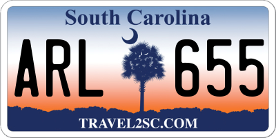 SC license plate ARL655