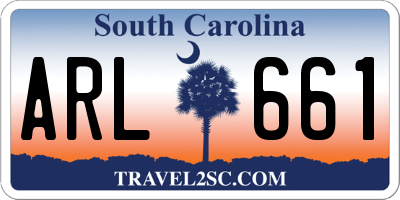 SC license plate ARL661