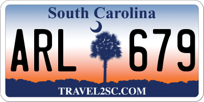 SC license plate ARL679