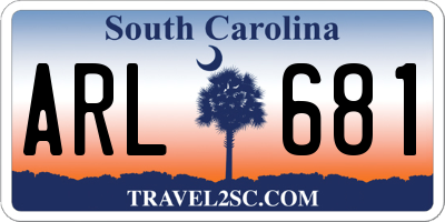 SC license plate ARL681