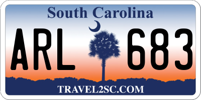 SC license plate ARL683
