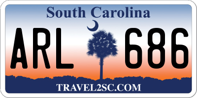 SC license plate ARL686