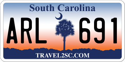 SC license plate ARL691